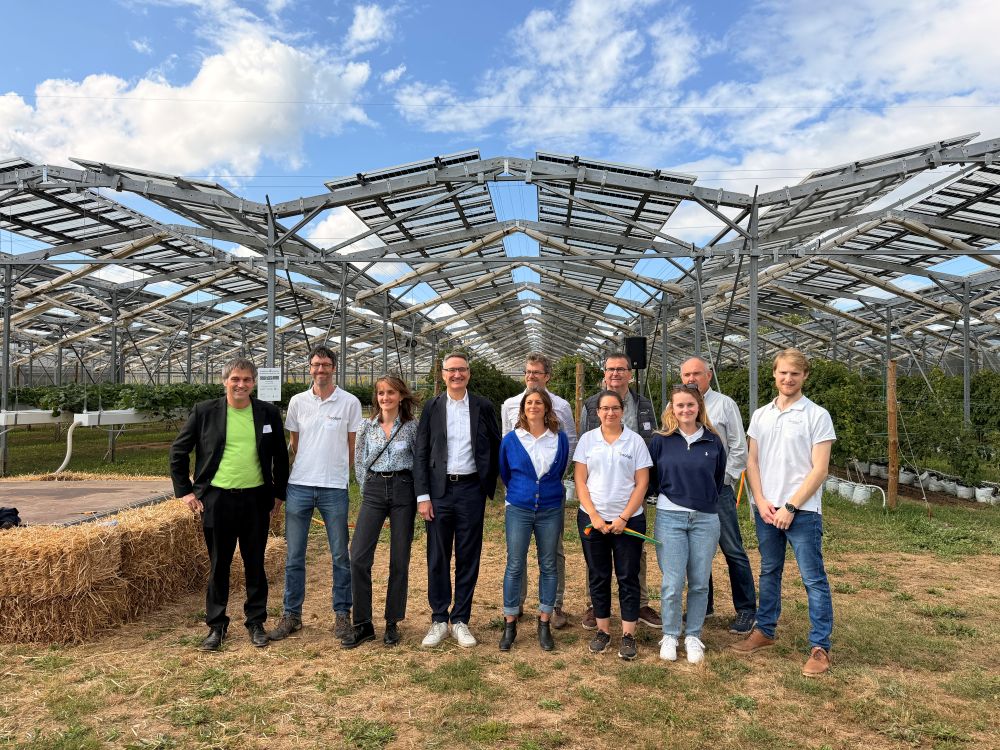 Partenaires runis lors de linauguration agrivoltaque 2 bis